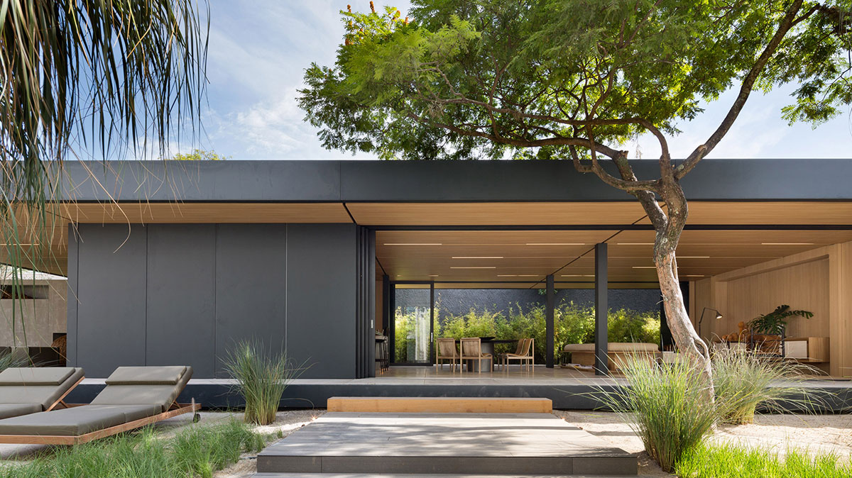 the villa overlooks dramatic mountainous scenery